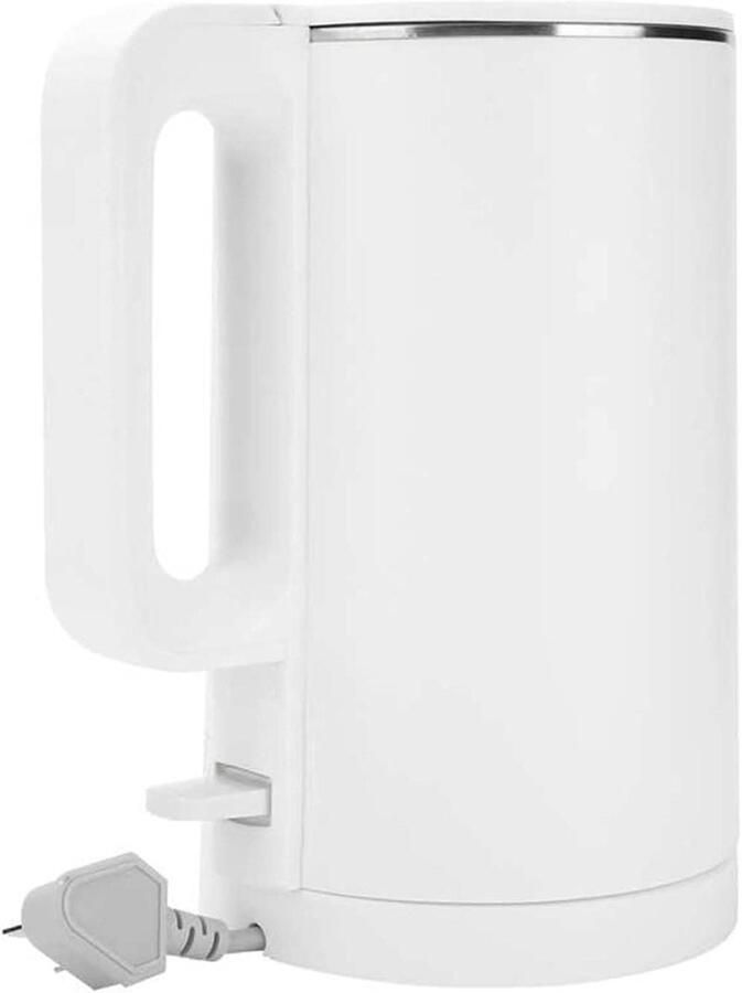 Elektrische Waterkoker Heetwaterketel Snel Water Koken Dubbele Muur Anti-Scald 1.7 Liter Wit