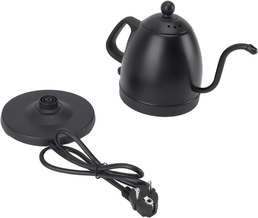 Elektrische Waterkoker Heetwaterketel Snel Water Koken Zwanenhals Uitloop 800 Ml Zilver