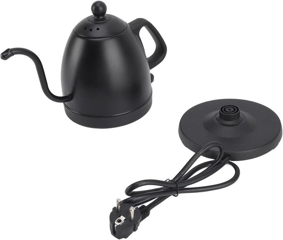 Elektrische Waterkoker Heetwaterketel Zwanenhals Snel Water Koken Zwanenhals Uitloop 800 ml Zilver