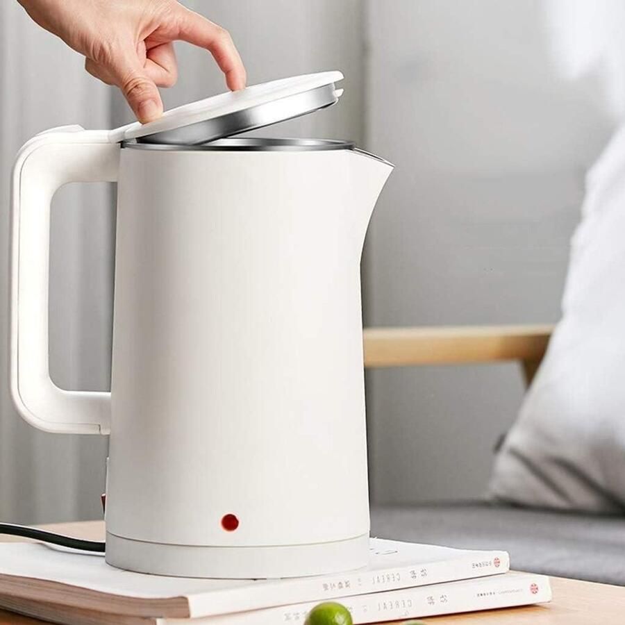 Elektrische Waterkoker Huishoudelijke Ketel Snel Water Koken Automatische Thermostaat 1000 Watt Wit
