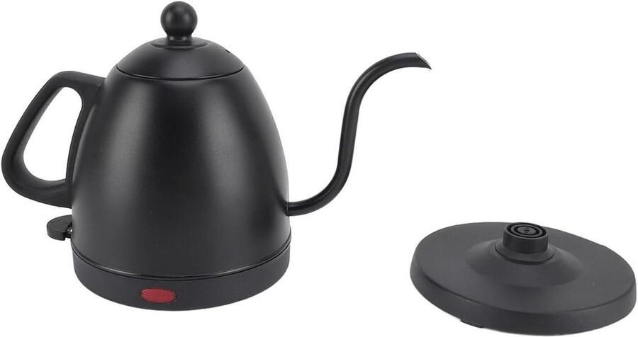 Elektrische Waterkoker Koffieketel Theeketel Koffie en Thee Zetten Nauwkeurige Zwanenhals Uitloop 800 ml Zwart