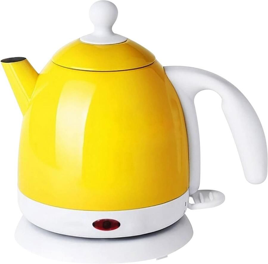 Elektrische Waterkoker Koffieketel Snelkoker Snel Water Koken Dubbel Geïsoleerd 08 Liter Geel