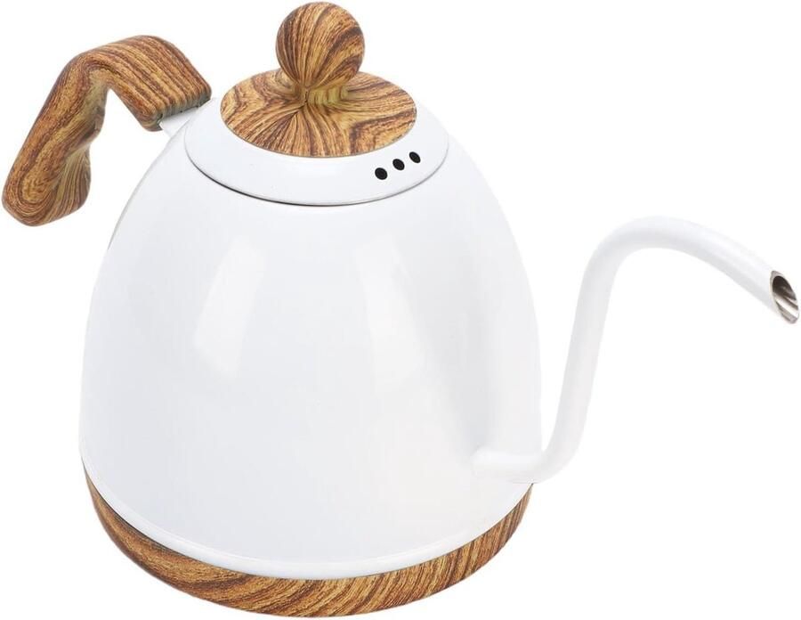 Elektrische Waterkoker Koffieketel Zwanenhals Barista Koffie Zetten Precisie Gieten 600 ml Zilver