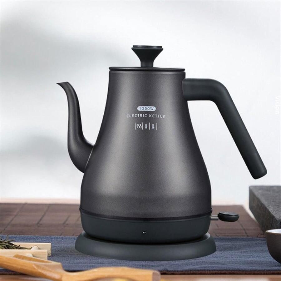 Elektrische Waterkoker Koffiepot Snel Water Koken Automatische Uitschakeling 1 Liter Zwart