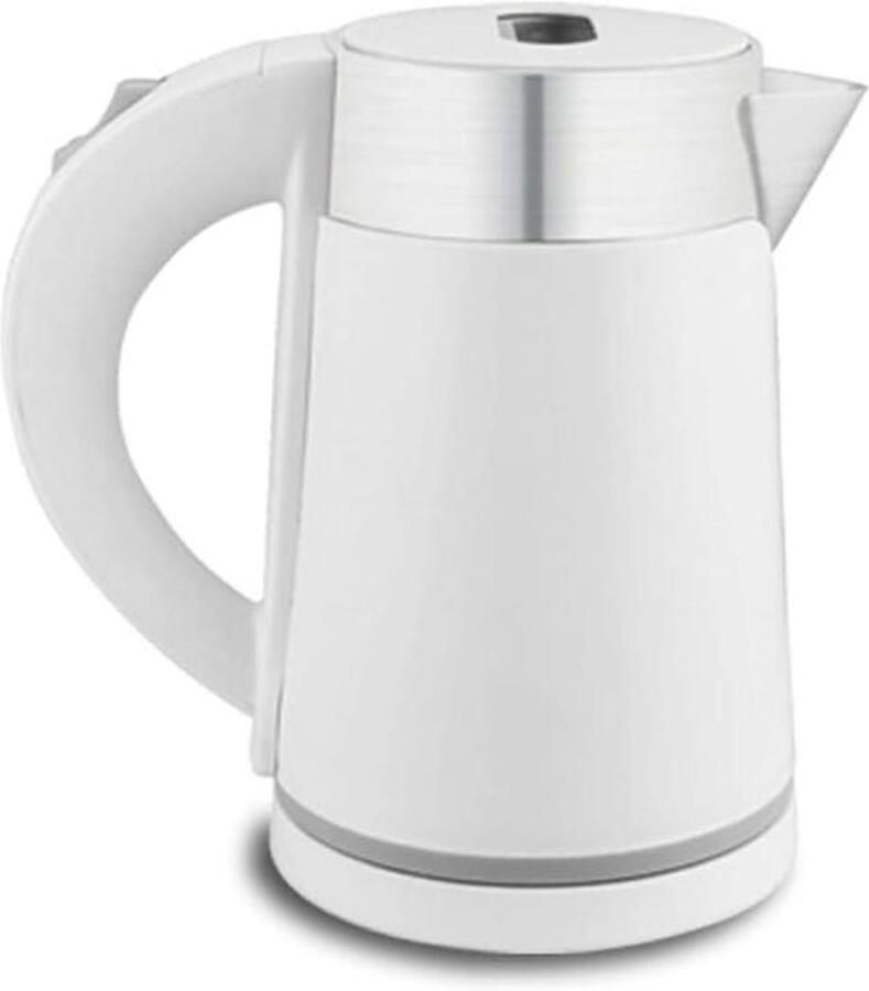 Elektrische Waterkoker Koffiepot Theeketel Snel Water Koken Dubbelwandig RVS 1 Liter Zwart