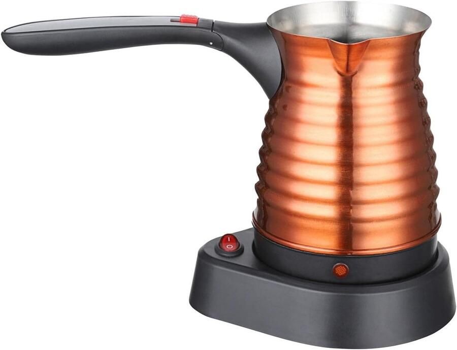 Elektrische Waterkoker Koffiezetapparaat Percolator Koffie en Thee Zetten V-vormig Potmond 500 ml Bruin
