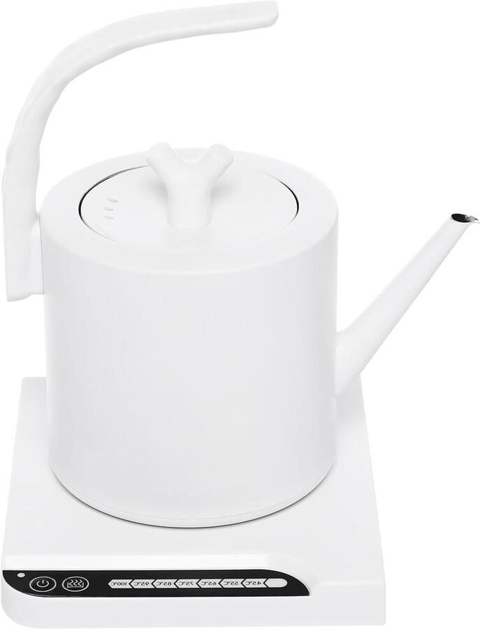 Elektrische Waterkoker Koffiezetapparaat Theepot Warme Dranken Maken Instelbare Temperatuur 1 Liter Wit