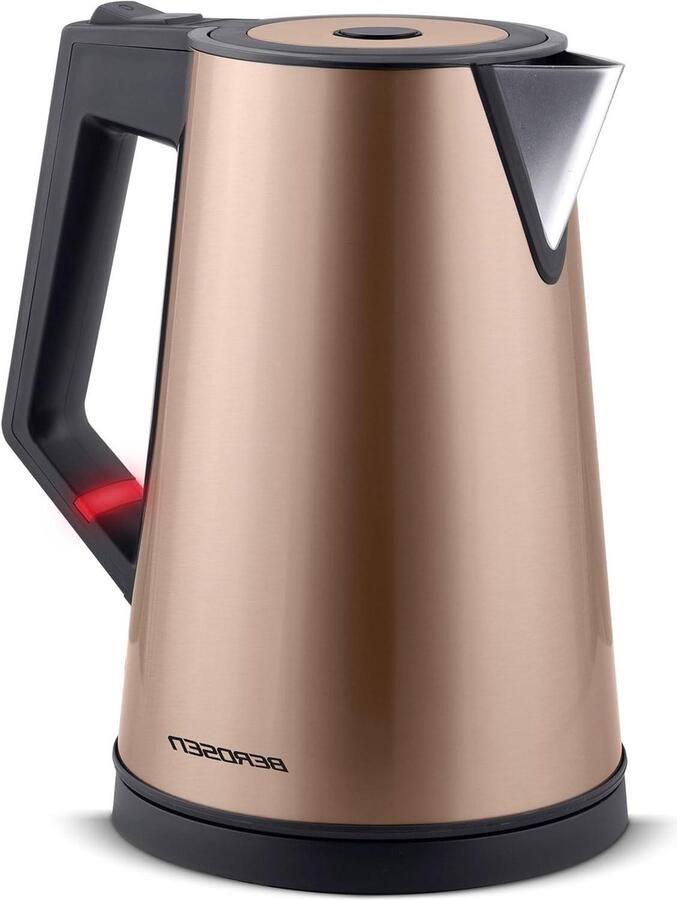 Elektrische waterkoker Kookapparaat keuken Snel water koken Dubbelwandig CoolTouch 17 liter Goud