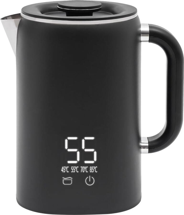 Elektrische waterkoker Kookapparaat Snel water koken Instelbare temperatuur 17 Liter Zwart