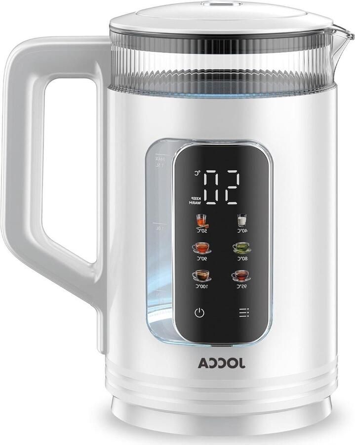 Elektrische Waterkoker Kookketel Glas Snel Water Koken Instelbare Temperatuur 15 Liter Zwart