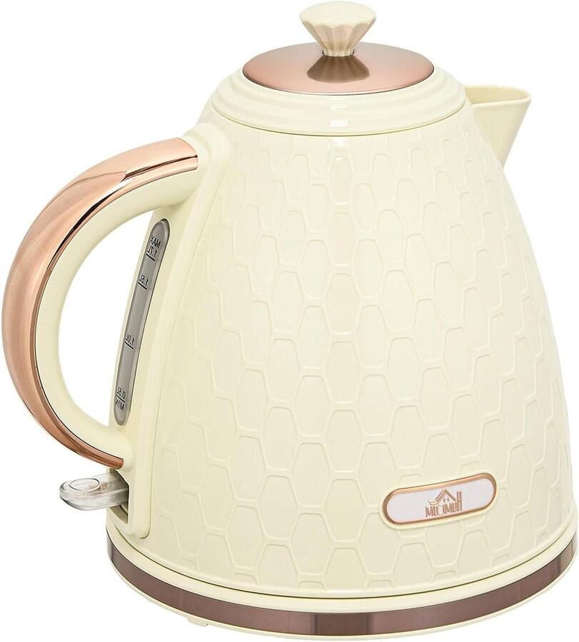 Elektrische Waterkoker Kookketel Water Snel Water Koken BPA-Vrij Roestvrij Staal 17 Liter Beige