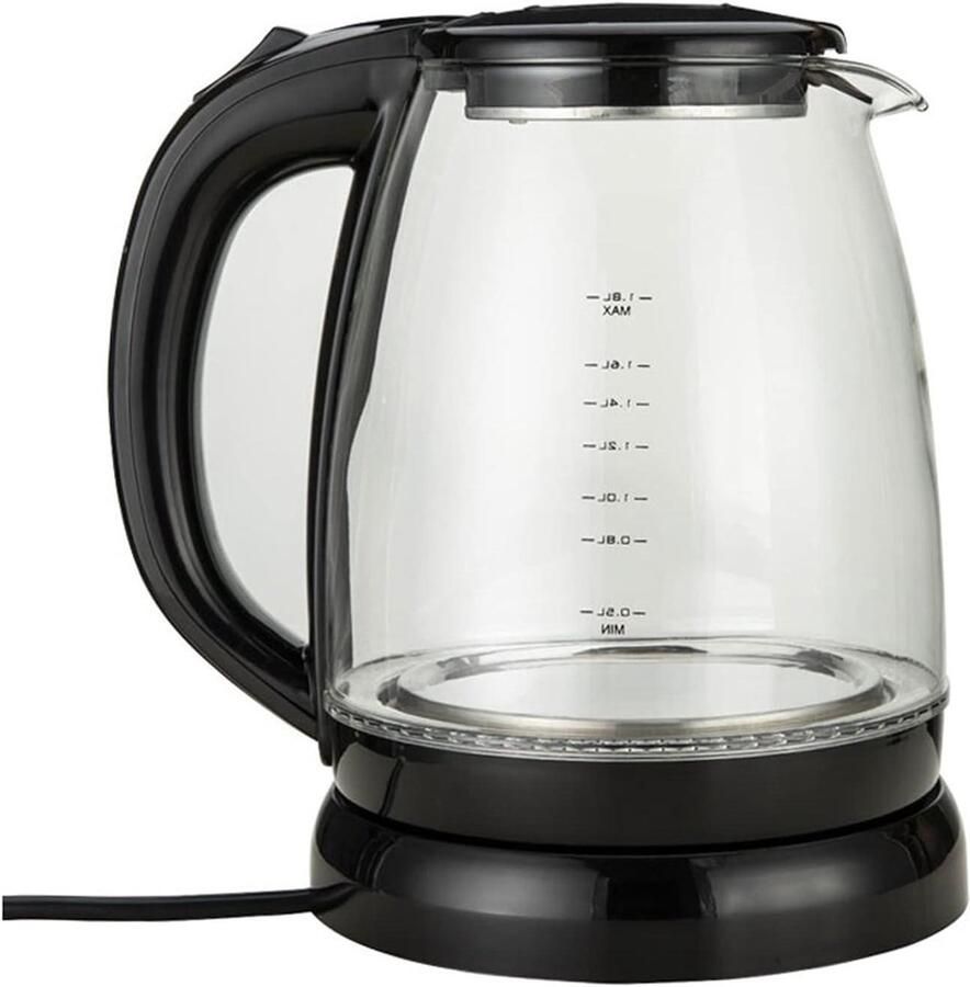 Elektrische Waterkoker Kookketel Water Snel Water Koken Hoog Borosilicaatglas 18L Zwart