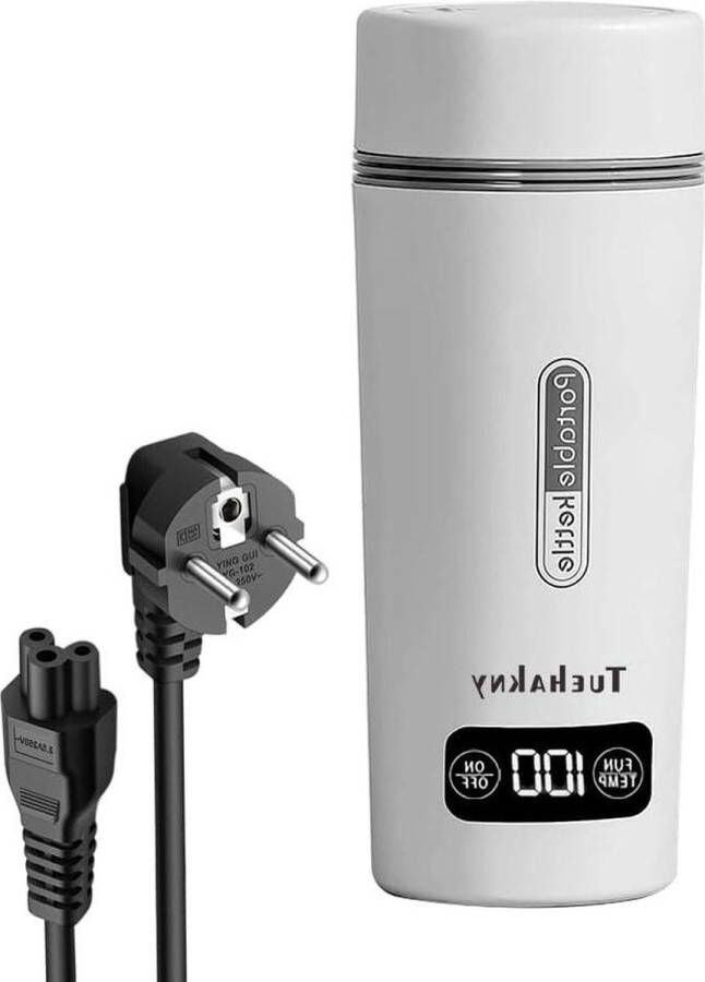 Elektrische waterkoker lcd-display draagbare reiswaterkoker 4 instelbare temperaturen 350 ml 304 roestvrij staal 300 W 220 V anti-droogbrand warmhoudfunctie