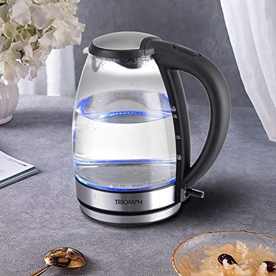 Elektrische waterkoker met glazen kom en LED-verlichting 1 7 liter - Foto 2