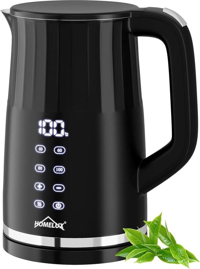 Elektrische Waterkoker met Temperatuurregeling 1.7L Snelkoker Roestvrij Staal