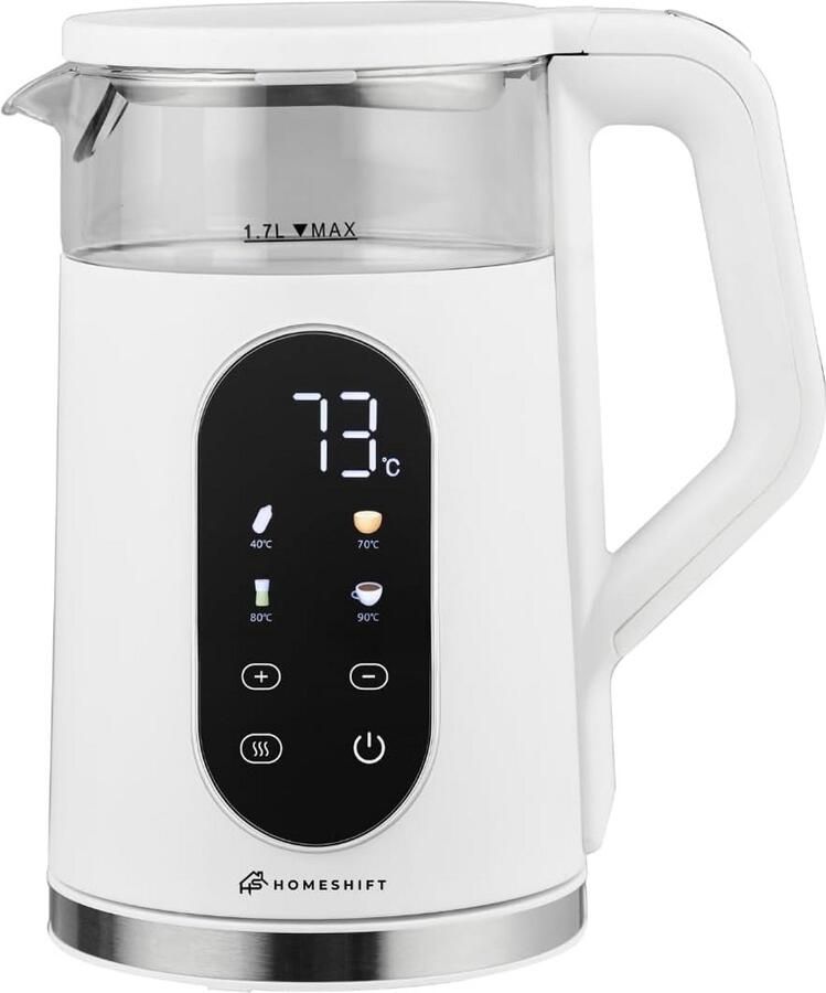 Elektrische Waterkoker met Temperatuurregeling en Warmhoudfunctie 1.7L Zwart