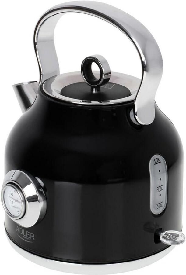 Elektrische Waterkoker met Thermometer 1.7 Liter Zwart