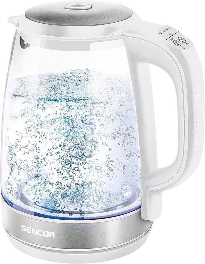 Elektrische waterkoker met variabele temperatuur en interne ledverlichting 2 0 l 2200 W Wit