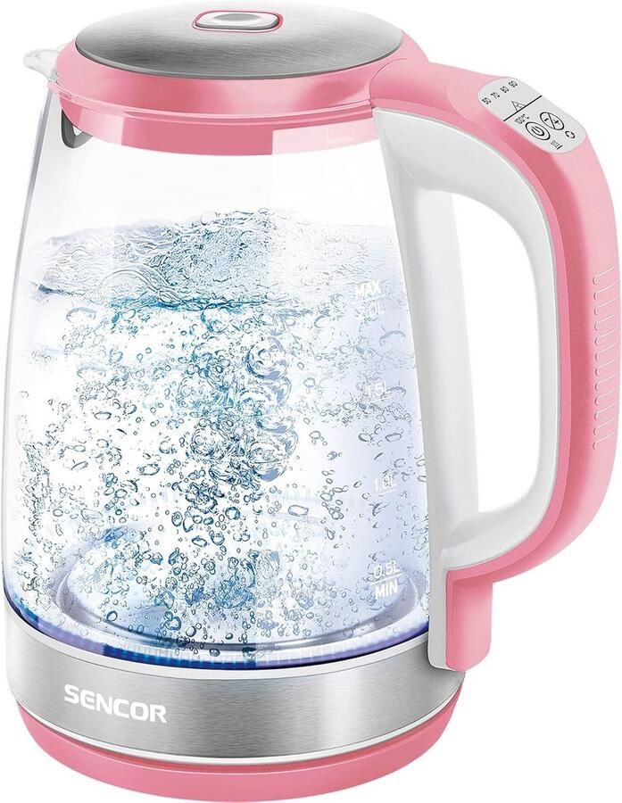 Elektrische Waterkoker Variabele Temperatuur Thee en Koffie Zetten Temperatuur Behoudfunctie 2 Liter Inhoud Rood