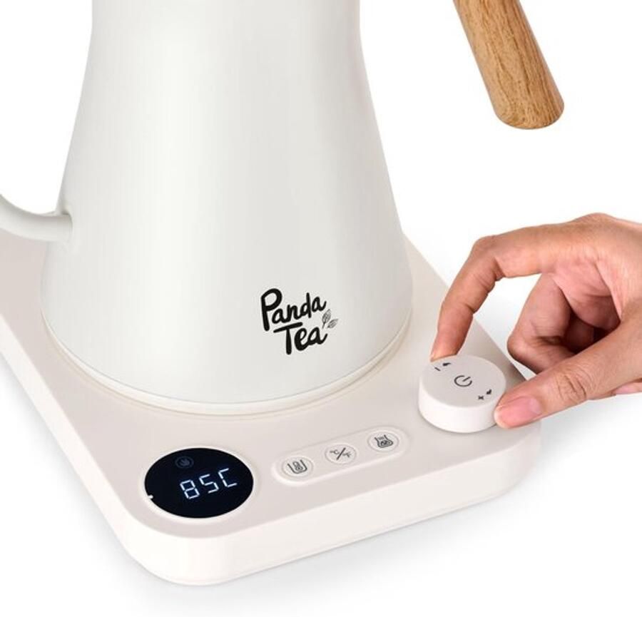 Elektrische waterkoker met zwanenhals 900 ml Nauwkeurige lange uitloop Regelbare Thermostaat Waterkoker Roestvrij staal Snel opwarmende elektrische waterkokers voor water