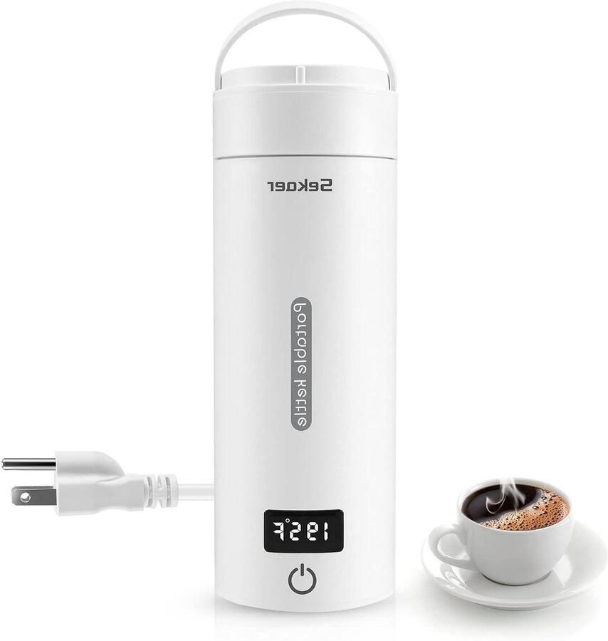 Elektrische Waterkoker Mini Ketel Snel Water Koken Variabele Voorsets 350 ml Wit