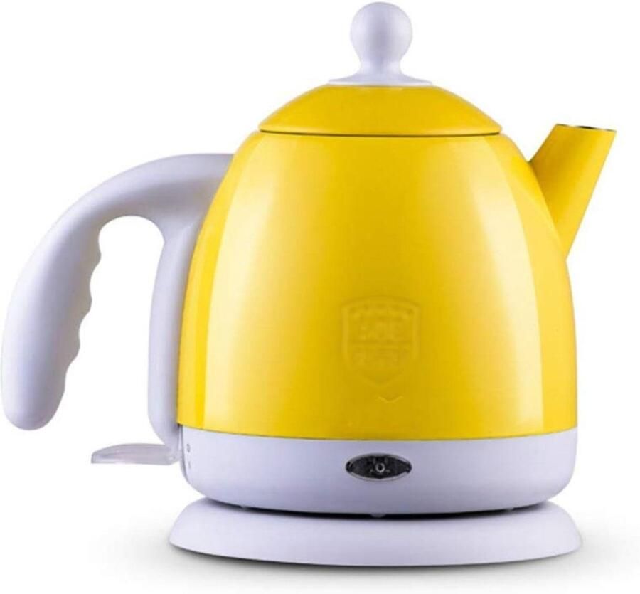 Elektrische Waterkoker Mini Theepot Dranken Warm Houden Vacuüm Isolatie 1L Capaciteit Geel