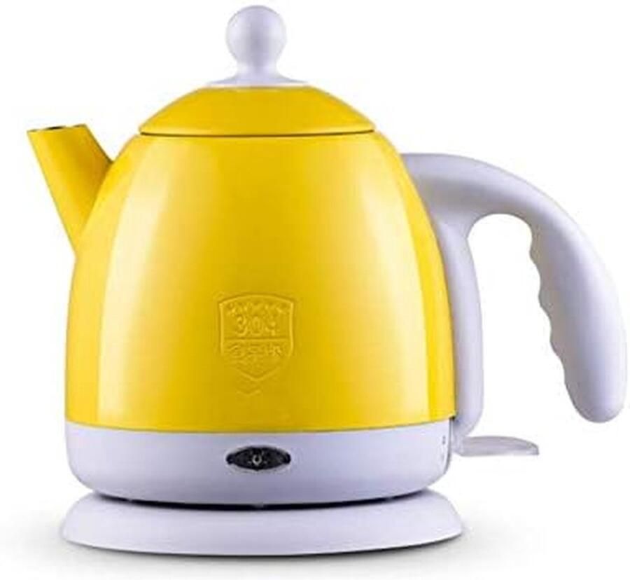 Elektrische Waterkoker Mini Theepot Warme Dranken Maken Snel Koken 1 Liter Geel