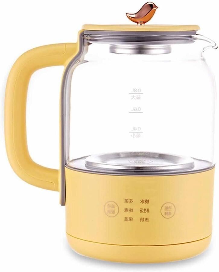 Elektrische Waterkoker Mini Waterkoker Drankjes Bereiden Temperatuurregeling 800ML Transparant