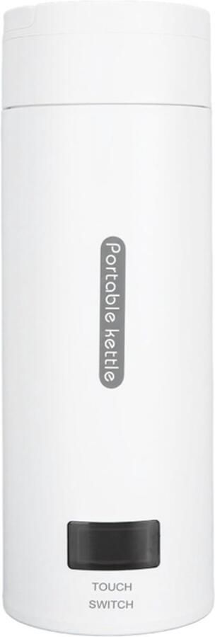 Elektrische waterkoker mini waterkoker Waterfles drinkfles Draagbare waterkoker Roestvrij staal Wit