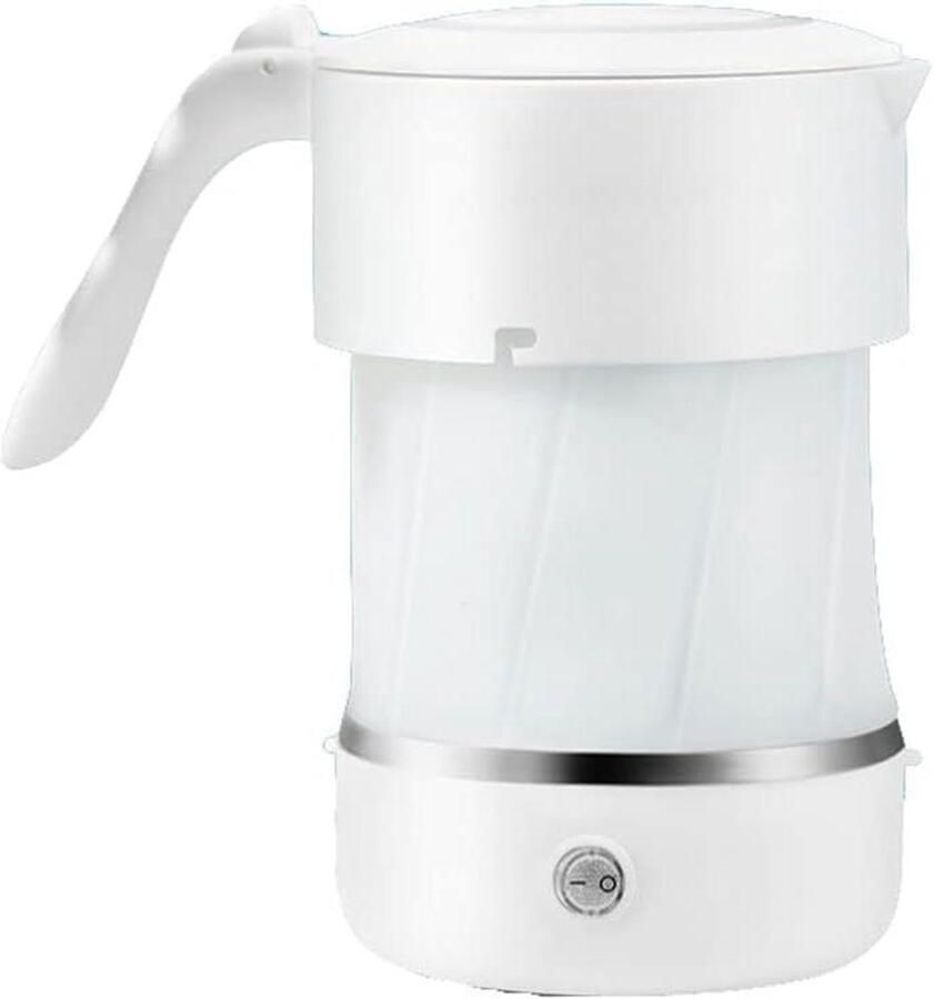 Elektrische Waterkoker Opvouwbare Waterkoker 0.5L 17.5oz Elektrische Waterverwarmer Instortende Waterkoker Mini Draagbare Waterkoker for Camping Elektrische thee Waterkoker (Color : White A)