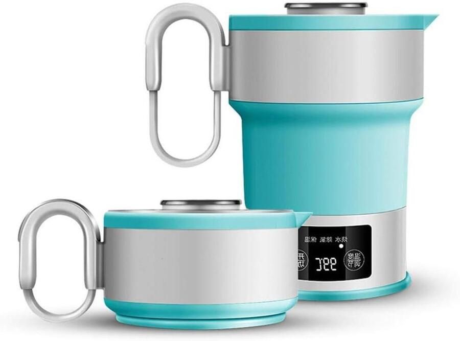 Elektrische waterkoker Opvouwbare waterkoker Reizen en kamperen Automatische uitschakeling 06 Liter Groen