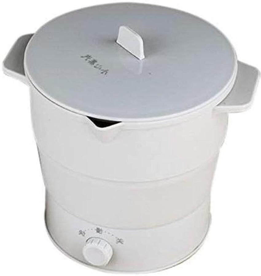 Elektrische Waterkoker Reis Koker Kamperen en Reizen Opvouwbaar Ontwerp 0.6 Liter Wit