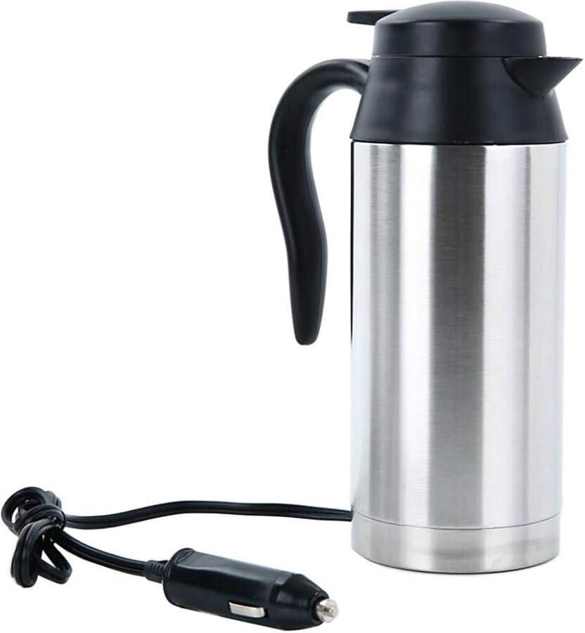 Elektrische Waterkoker Reis Waterkan Warm Drankje Onderweg Vacuüm Geïsoleerd 750 ml Roestvrij Staal