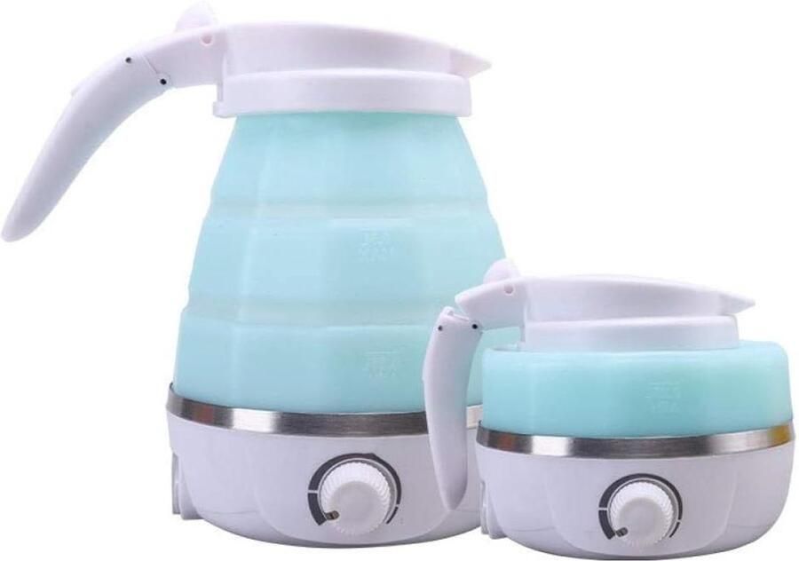 Elektrische Waterkoker Reis Waterkoker Compact Koken Opvouwbaar Ontwerp 600ml Capaciteit Blauw