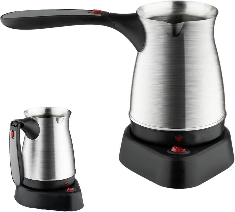 Elektrische Waterkoker Reis Waterkoker Koffie Thee Maken Inklapbare Handgreep 500 ml Capaciteit Zilver
