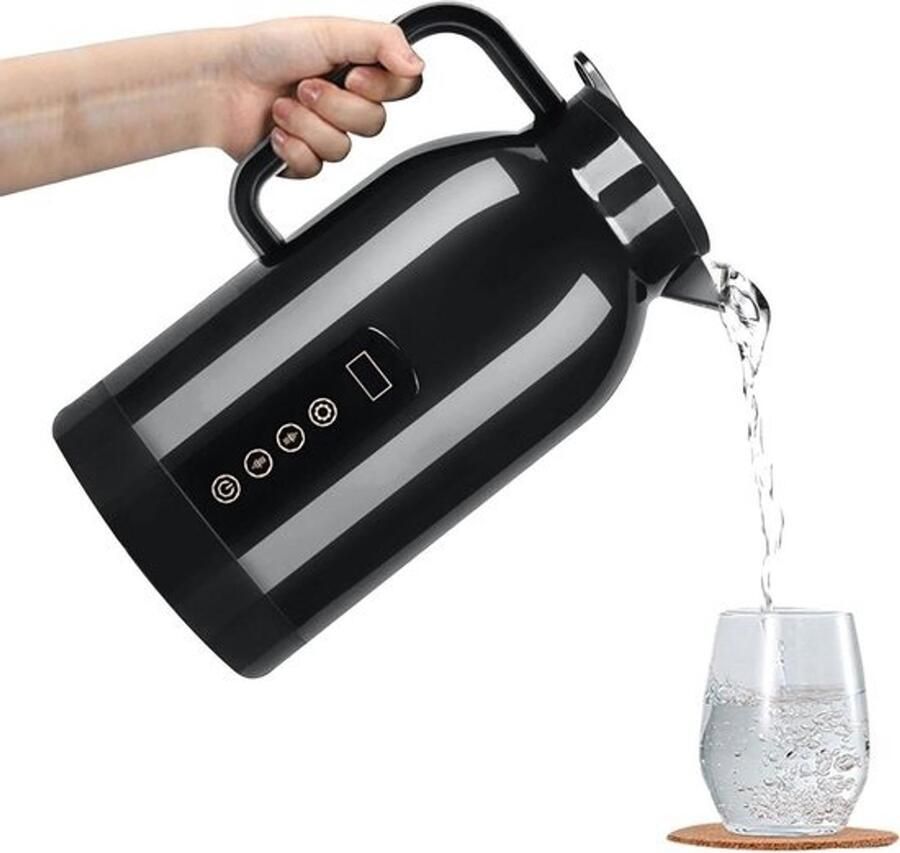 Elektrische waterkoker Reis waterkoker Onderweg water koken Lekvrij reizen 1150 ml Zwart