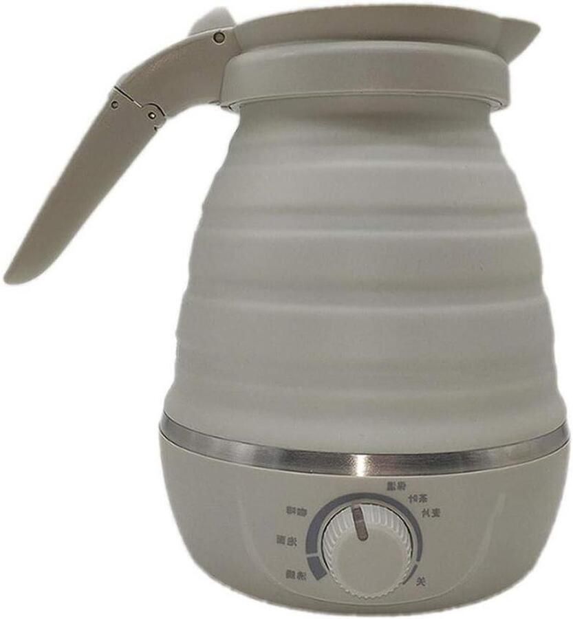 Elektrische Waterkoker Reis Waterkoker Opvouwbaar Water Koken Onderweg Draagbaar Ontwerp 1 Liter Rood
