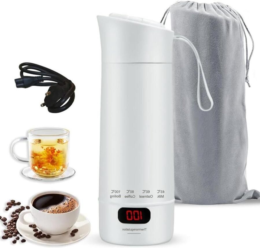 Elektrische Waterkoker Reis Waterkoker Warm Water Maken Viertraps Temperatuur 400 Milliliter Beige Wit