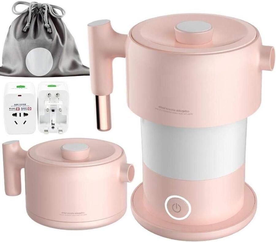 Elektrische waterkoker Reis waterkoker Water koken Opvouwbaar ontwerp 0.6L capaciteit Wit