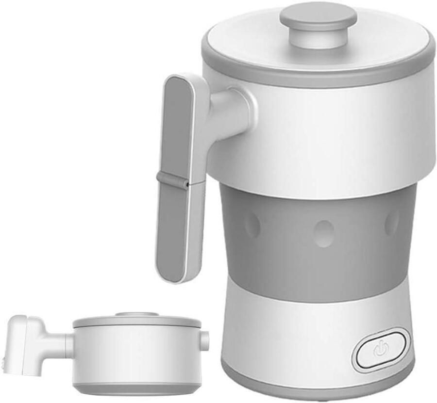 Elektrische Waterkoker Reiskoker Reizen en Koken Inklapbaar Ontwerp 800ml Capaciteit Zilver