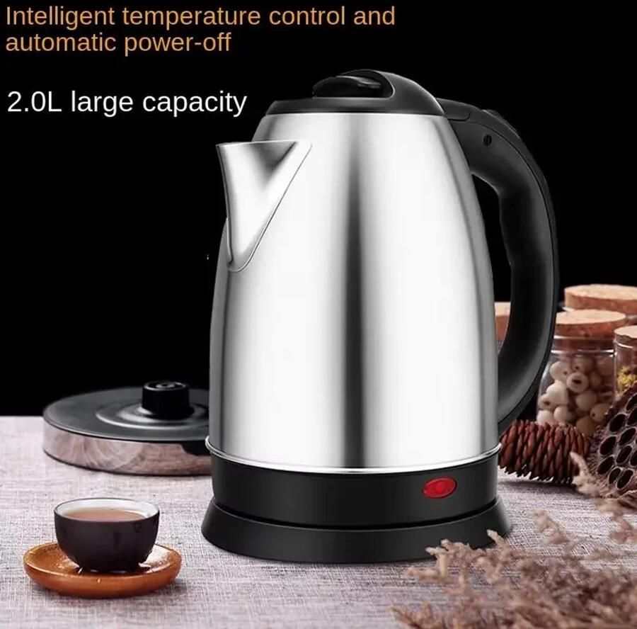 Elektrische Waterkoker Roestvrij Staal – 1500 W 2 0 L Veilig & Handig