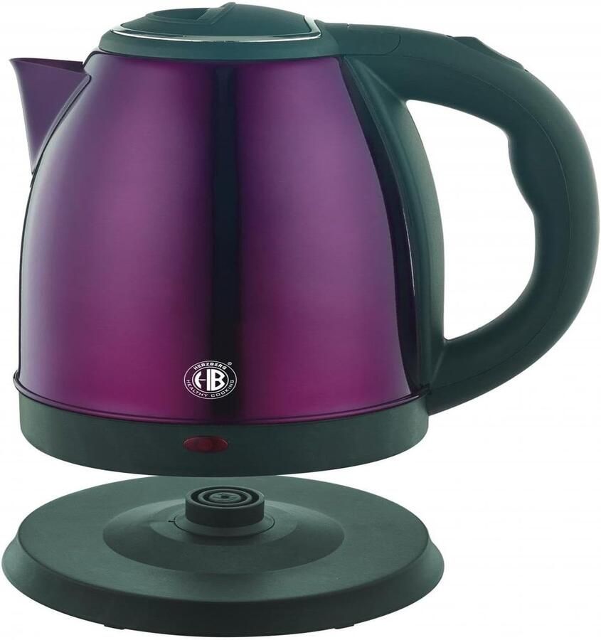 Lexium Store Retro waterkoker Violet 1 8 liter Roestvrij staal Draadloze Elektrische Waterkoker voor Keuken