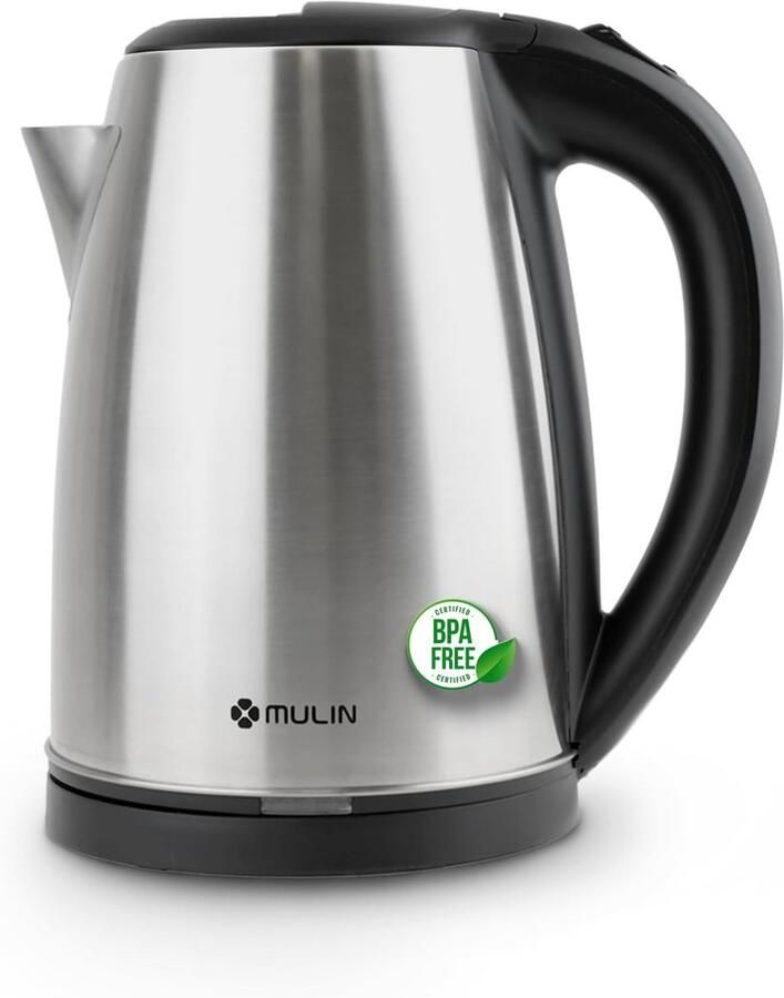 Elektrische Waterkoker RVS 2 Liter Snel Koken 1500W Automatische Uitschakeling