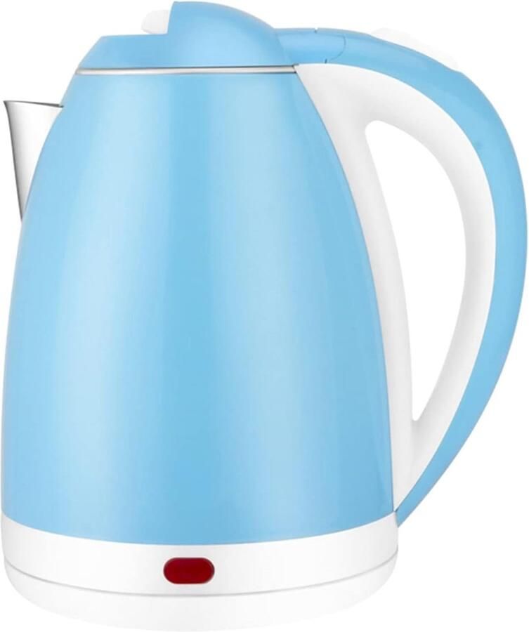 Elektrische Waterkoker RVS Thuisgebruik Kantoor Dubbele Veiligheidsbescherming 2L Blauw