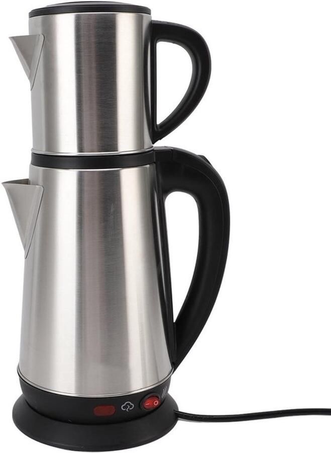 Elektrische Waterkoker Set Thee zetten RVS 1L en 2L Perfect voor thee liefhebbers Snelle verwarming Ideaal voor elk huishouden