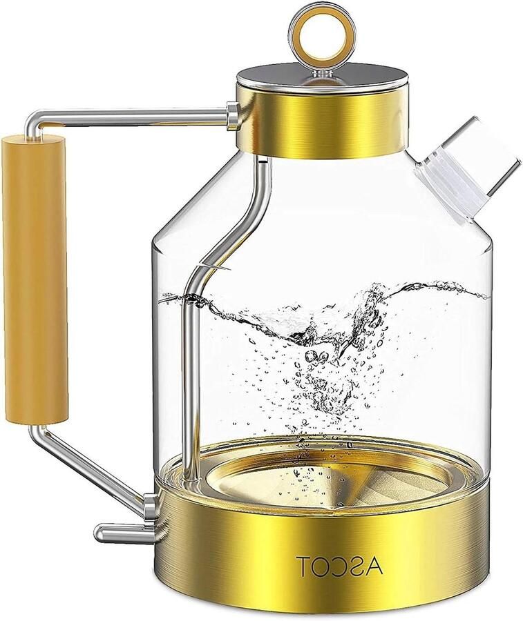 Elektrische Waterkoker Snel Koken Drankjes Maken BPA-Vrij Materiaal 1.6 Liter Goud