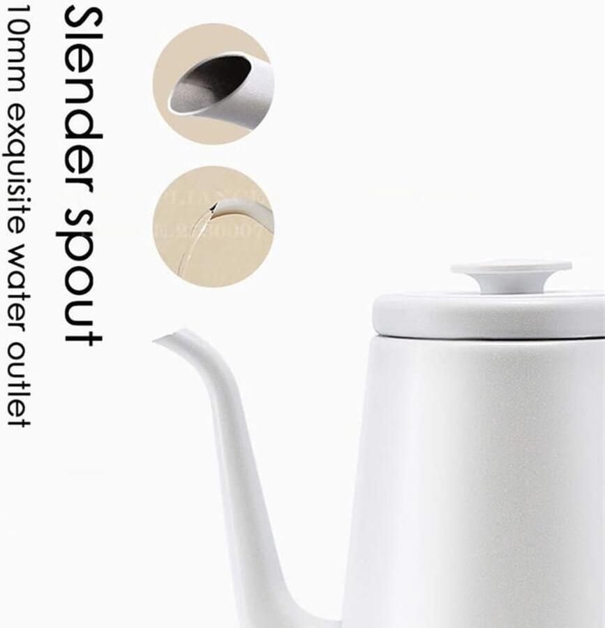 Elektrische Waterkoker Snel Koken Ketel Koffie Thee Droogkookbeveiliging Automatische Uitschakeling 1 Liter 1000W Zwart Wit