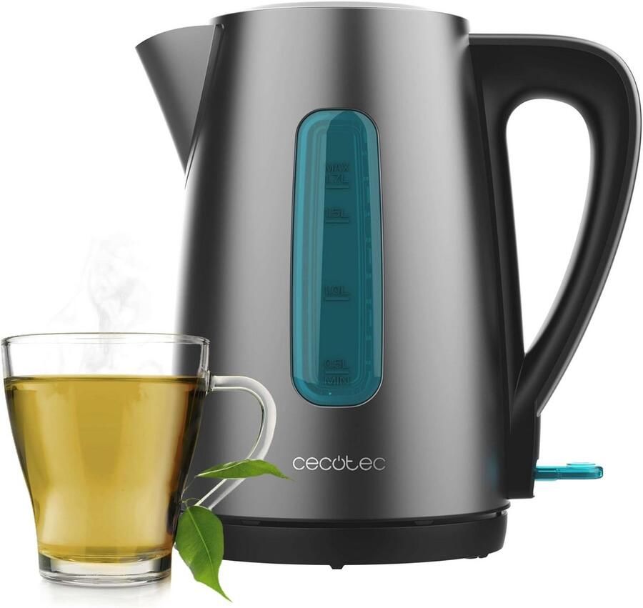 Elektrische Waterkoker Snel Koken Keuken Gebruik Roestvrij Staal 1.7 Liter Zilver