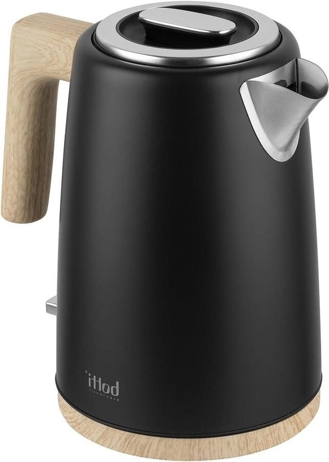 Elektrische Waterkoker Snel Koken Koffie Thee Maken Automatische Uitschakeling 17 Liter Zwart
