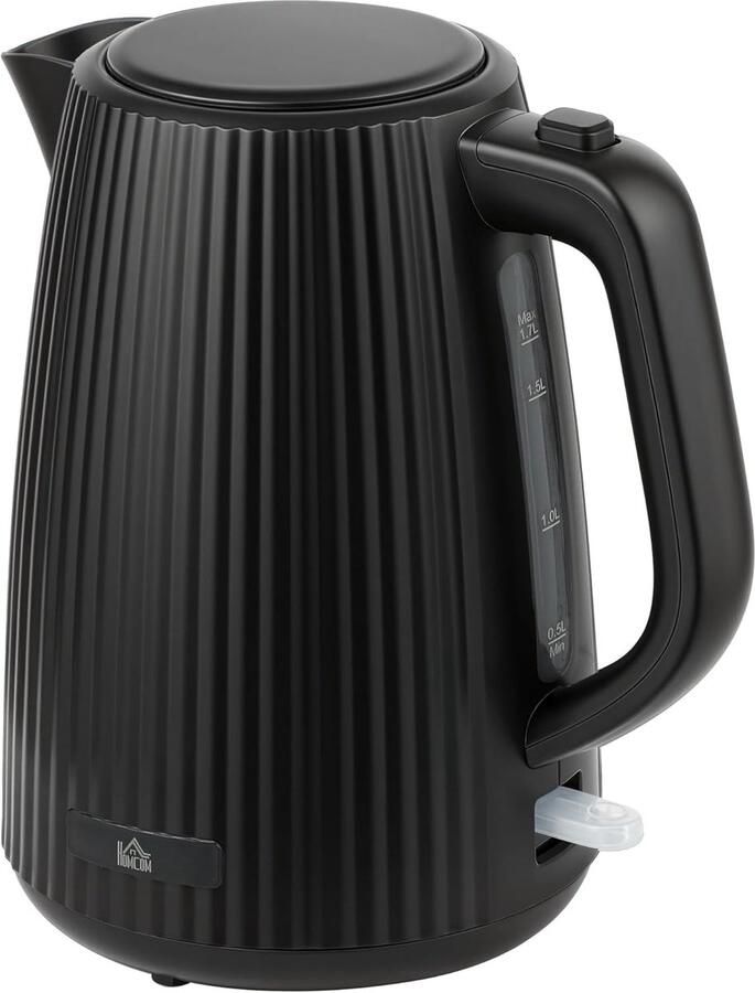 Elektrische Waterkoker Snel Koken Thee en Koffie Automatische Uitschakeling 1.7 Liter Capaciteit Zwart